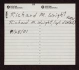 Richard M. Wright oral history interview, April 28, 2001